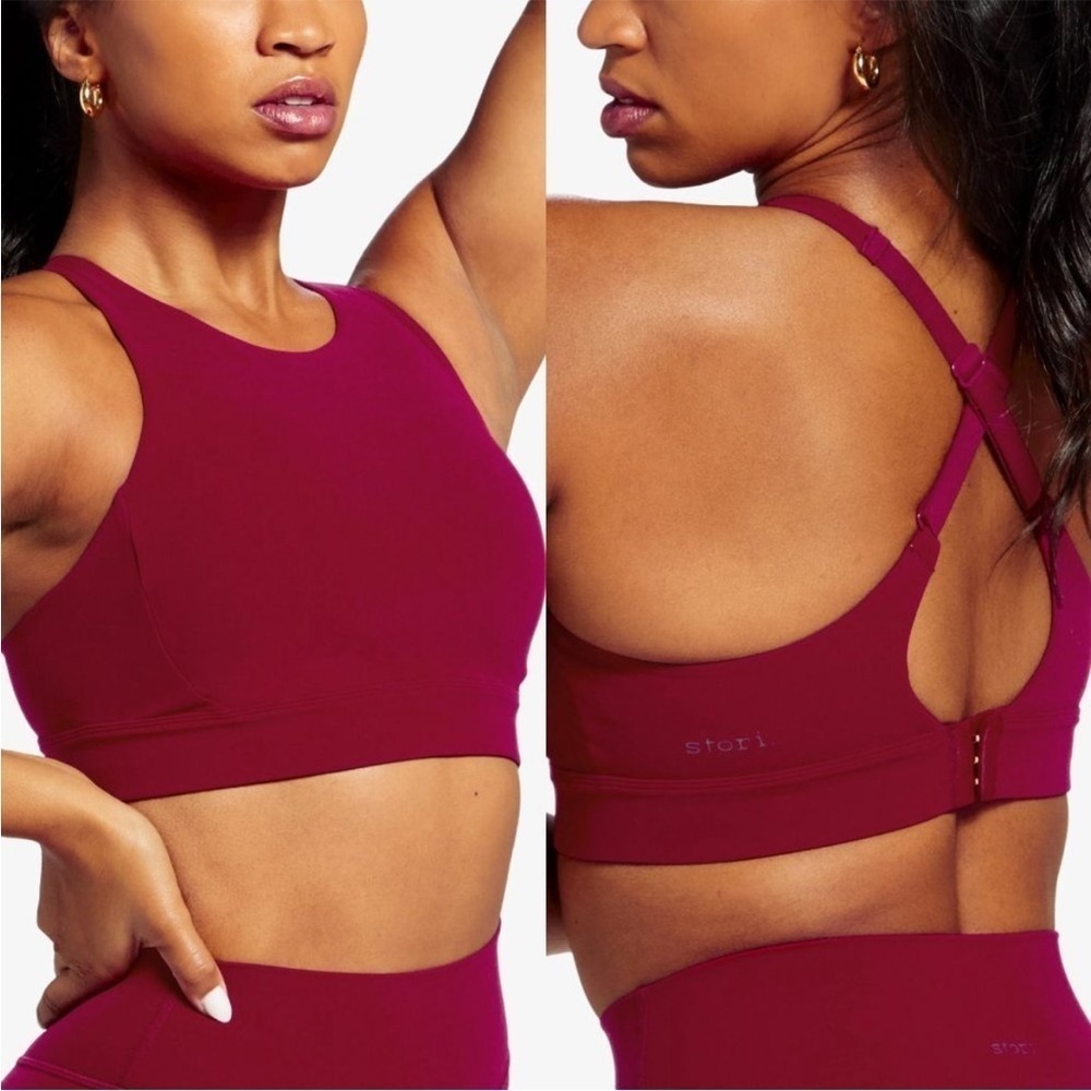 Stori Endurance Merlot Red Sports Bra NWT Size 4